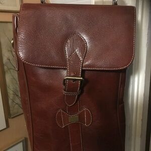 Vintage Leather Wine Carrier